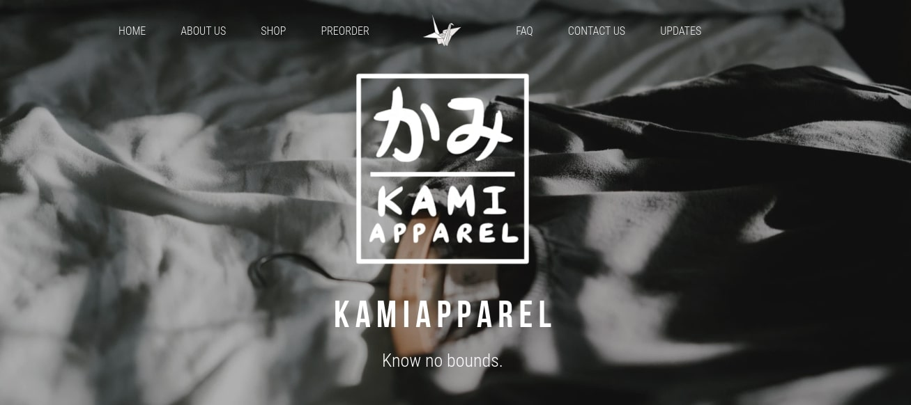 Kami Apparel POD Website Example Kami Apparel POD Website Example